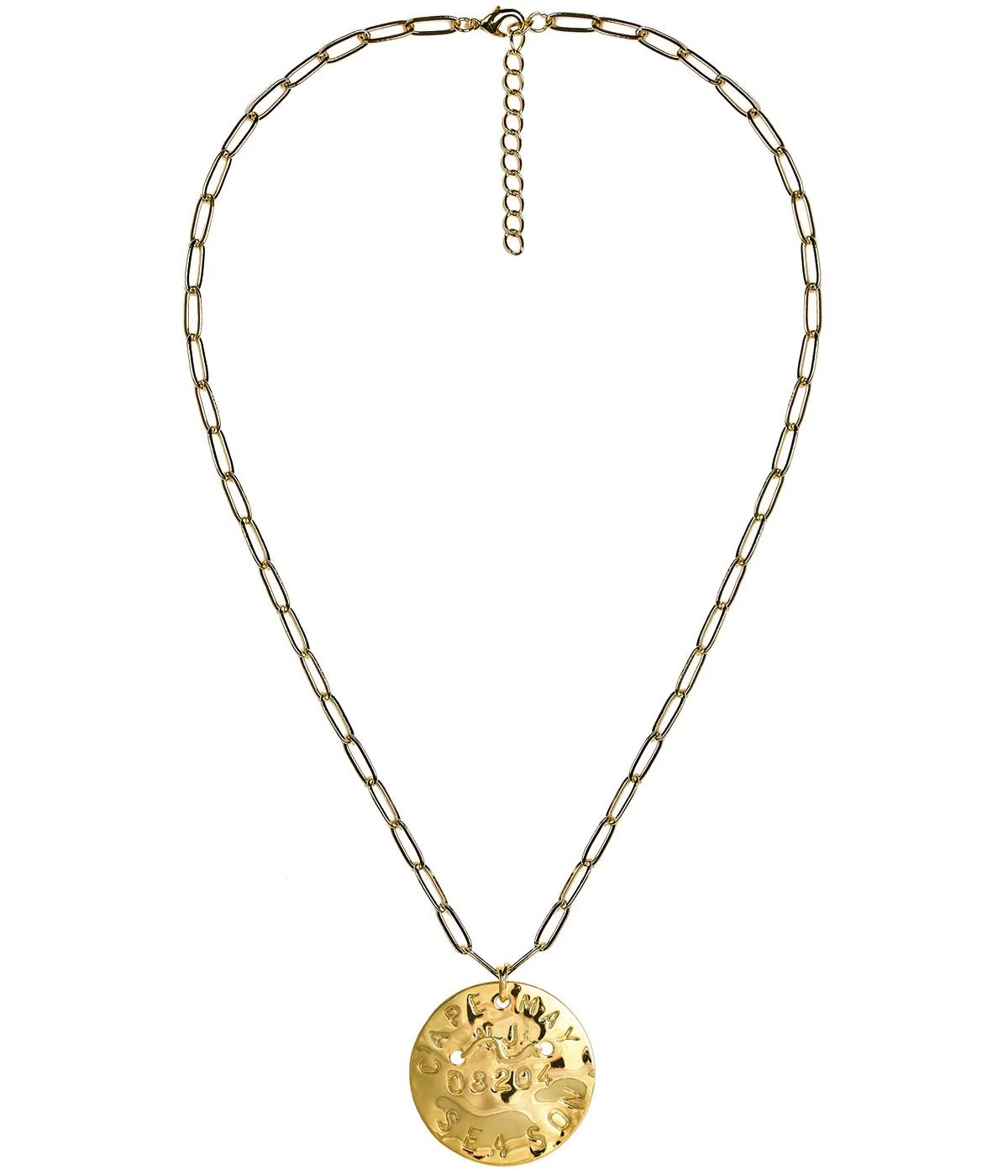 Beach Tag Charm Necklace – 18k Gold Plated - Image 11