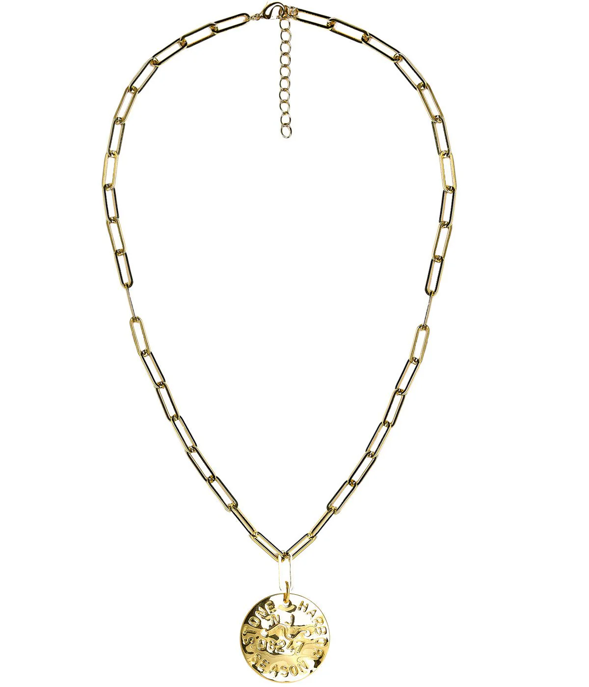 Beach Tag Charm Necklace – 18k Gold Plated - Image 12