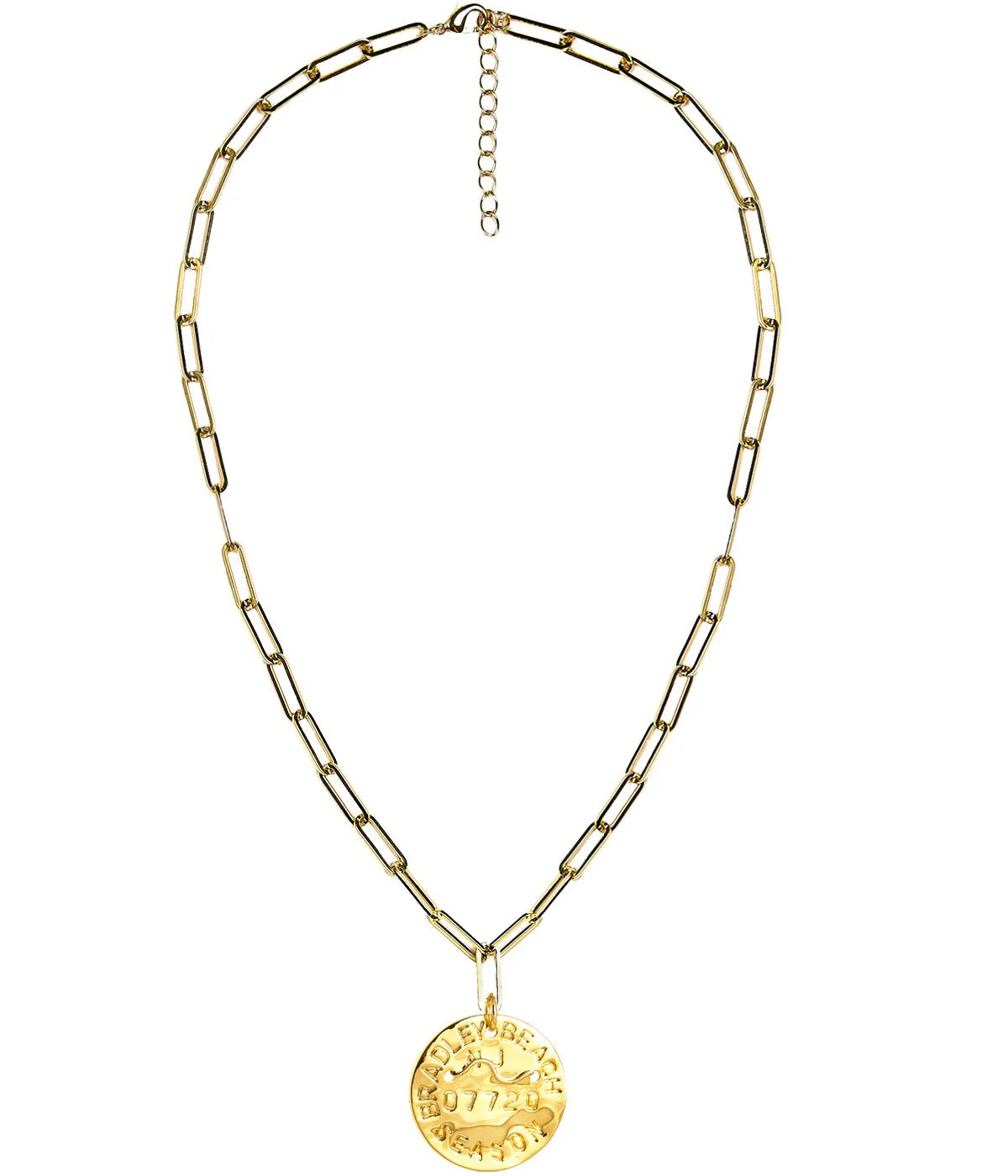 Beach Tag Charm Necklace – 18k Gold Plated - Image 24