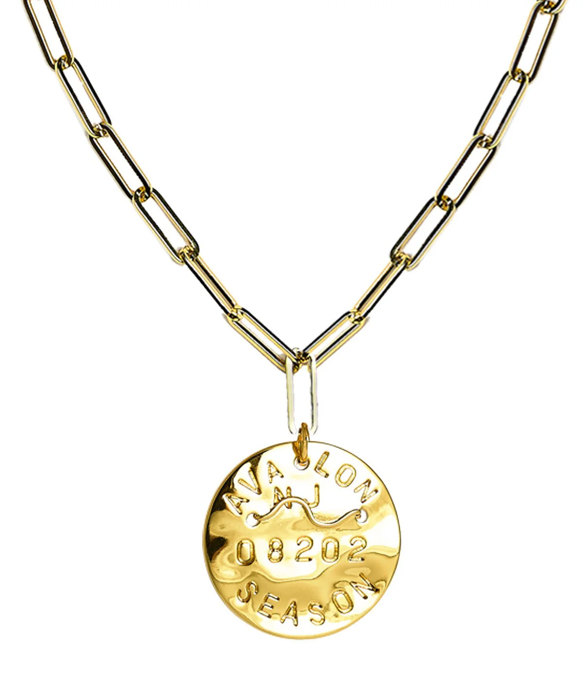 Beach Tag Charm Necklace – 18k Gold Plated - Image 25