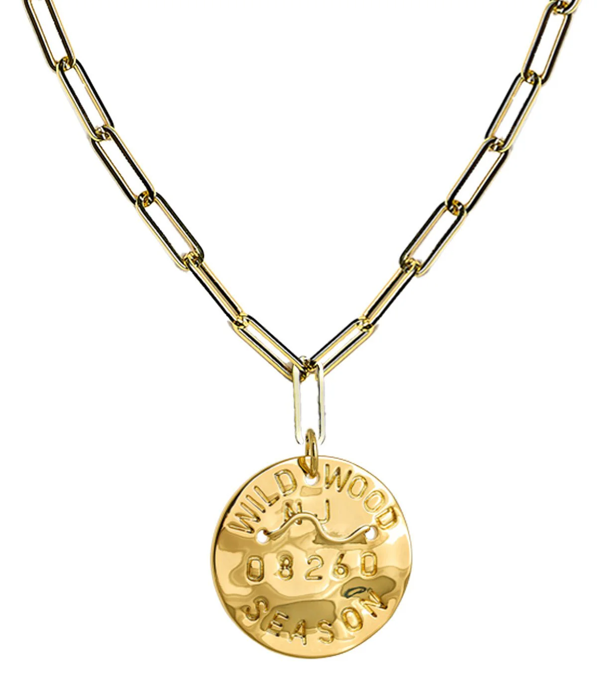 Beach Tag Charm Necklace – 18k Gold Plated - Image 33
