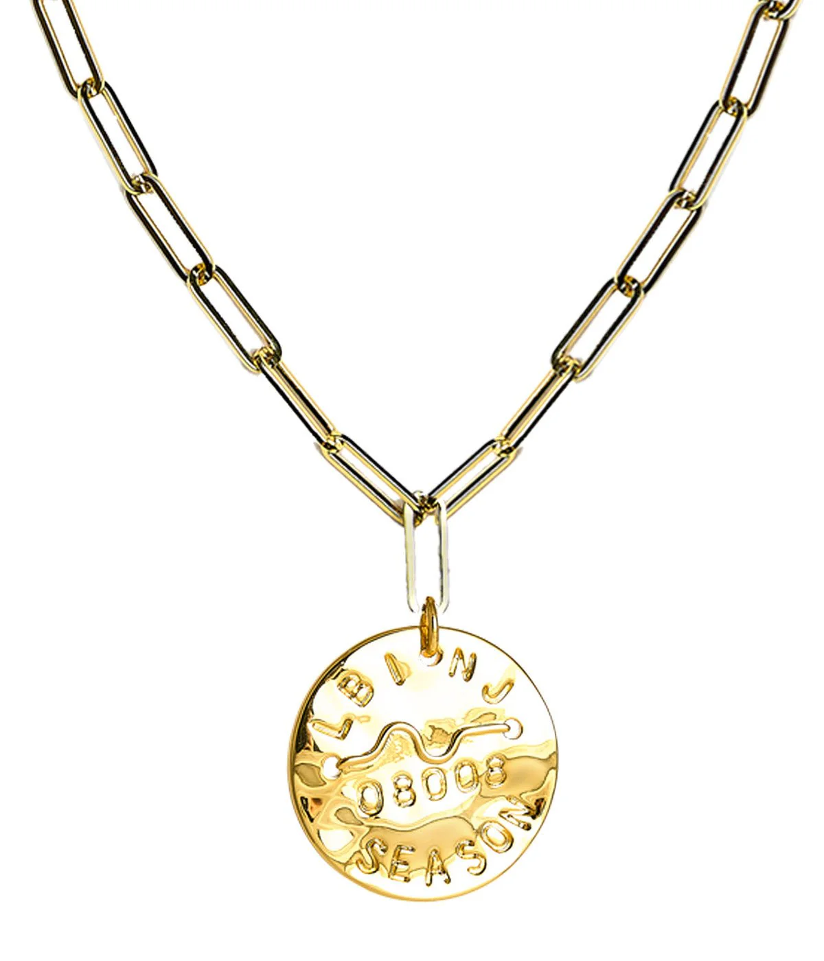Beach Tag Charm Necklace – 18k Gold Plated - Image 4
