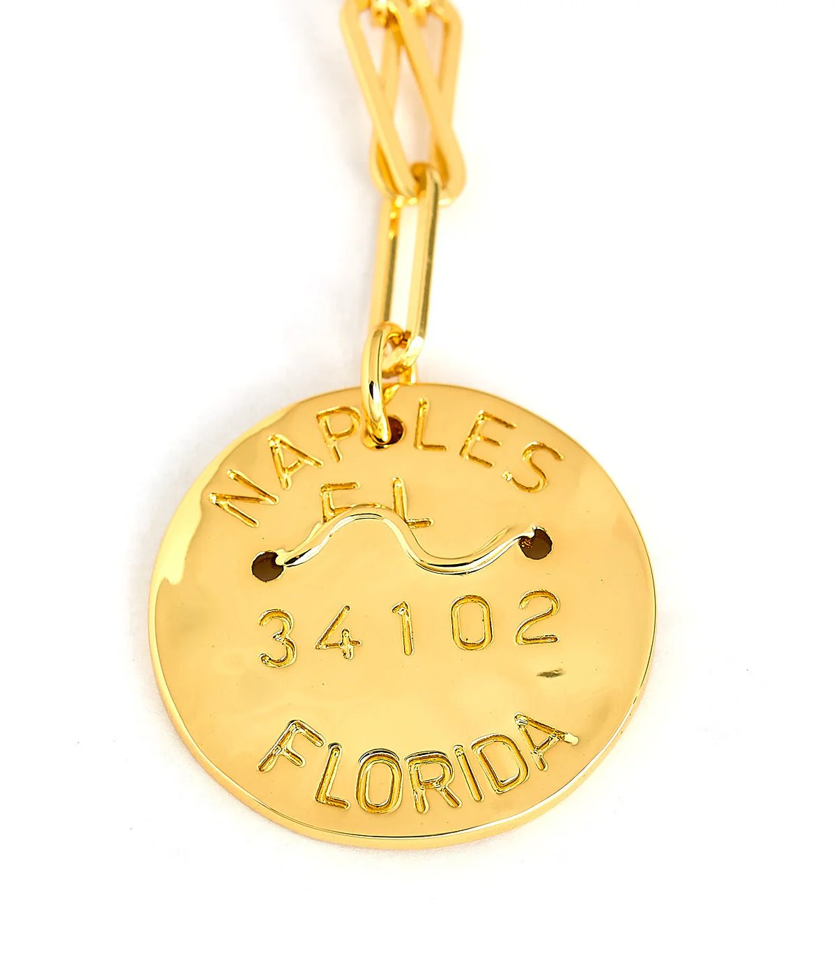 Beach Tag Charm Necklace – 18k Gold Plated - Image 47