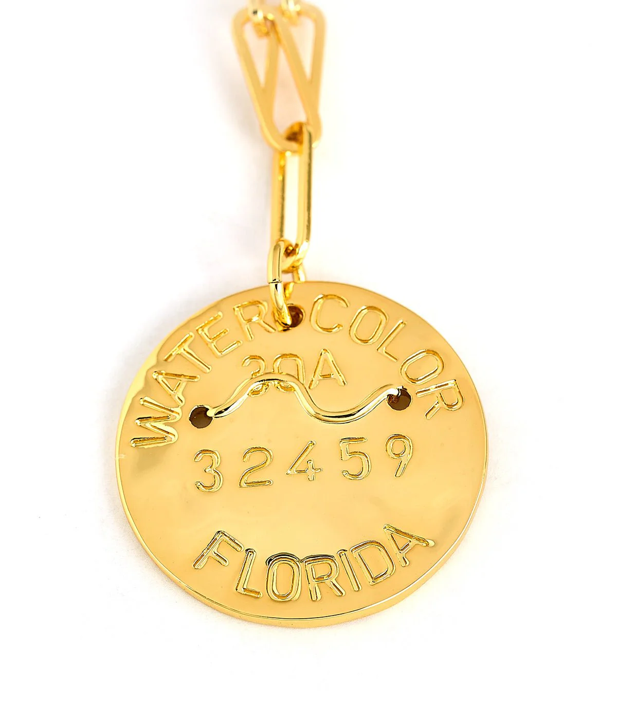 Beach Tag Charm Necklace – 18k Gold Plated - Image 52