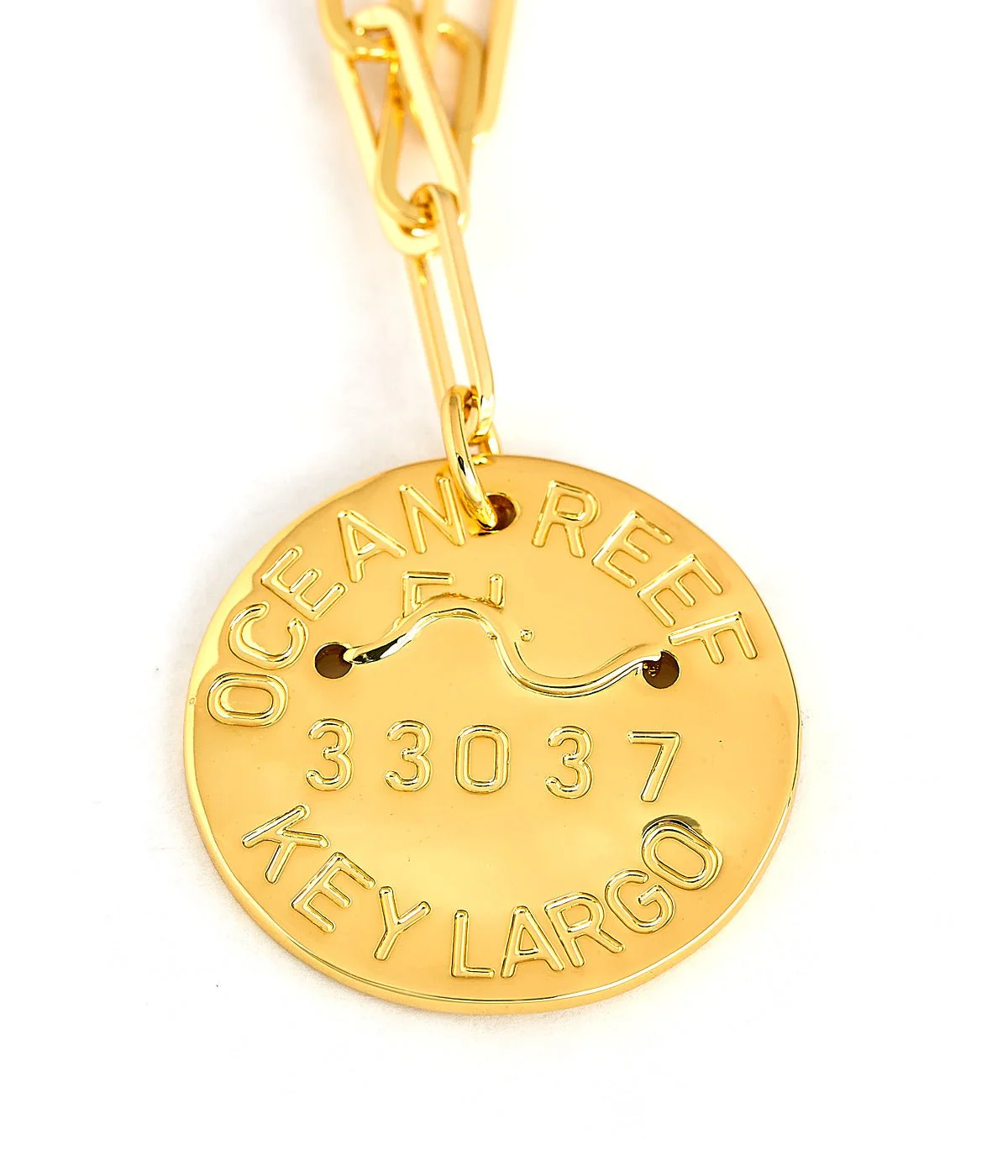 Beach Tag Charm Necklace – 18k Gold Plated - Image 54