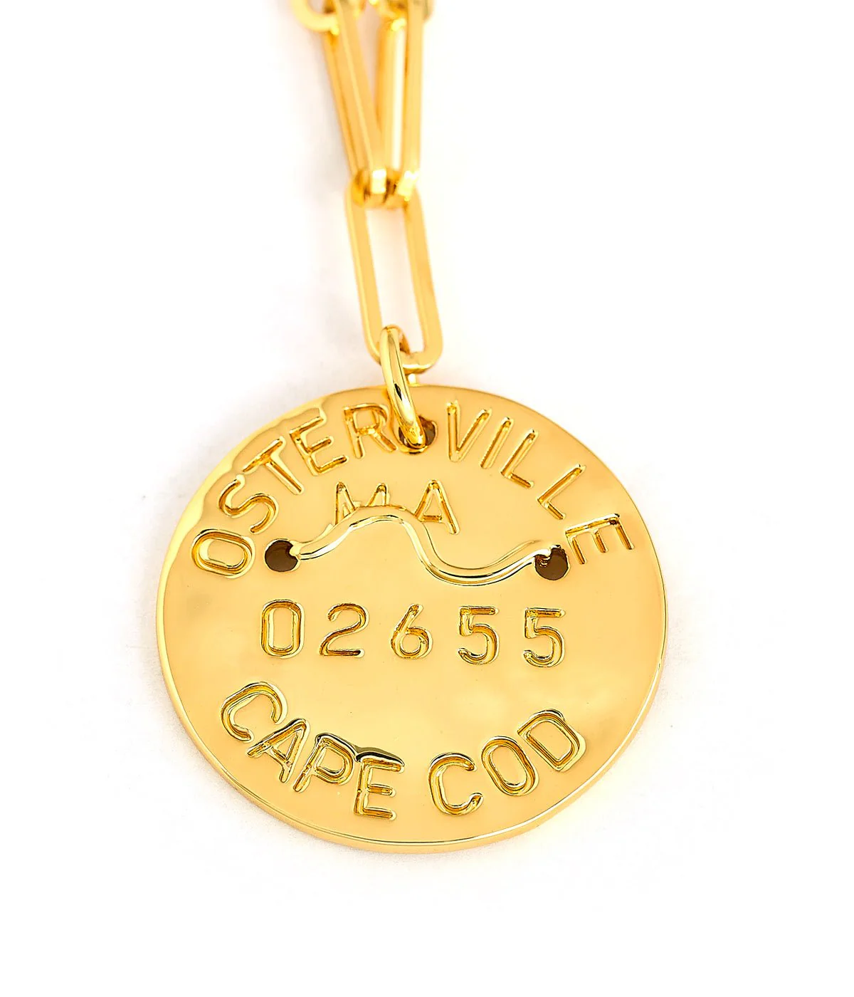 Beach Tag Charm Necklace – 18k Gold Plated - Image 56