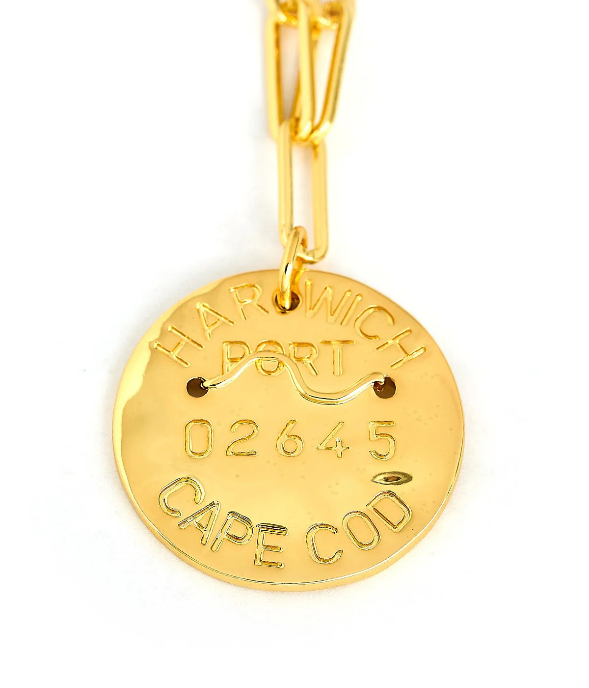 Beach Tag Charm Necklace – 18k Gold Plated - Image 58