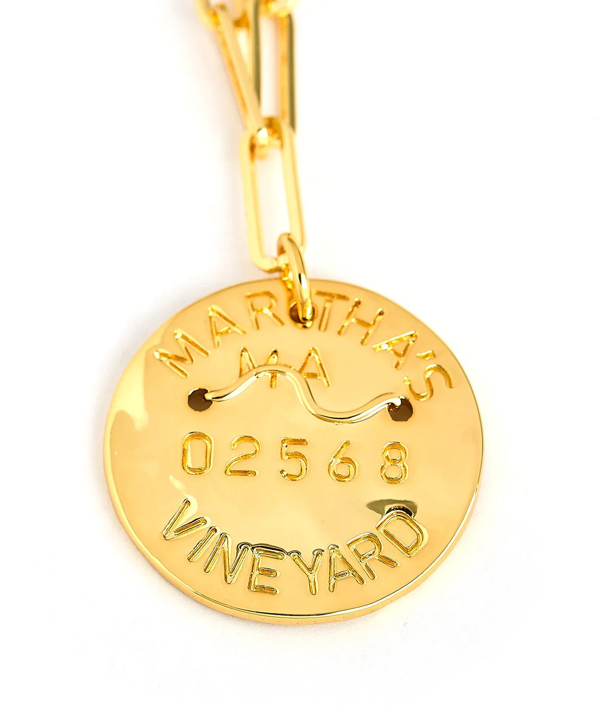 Beach Tag Charm Necklace – 18k Gold Plated - Image 59