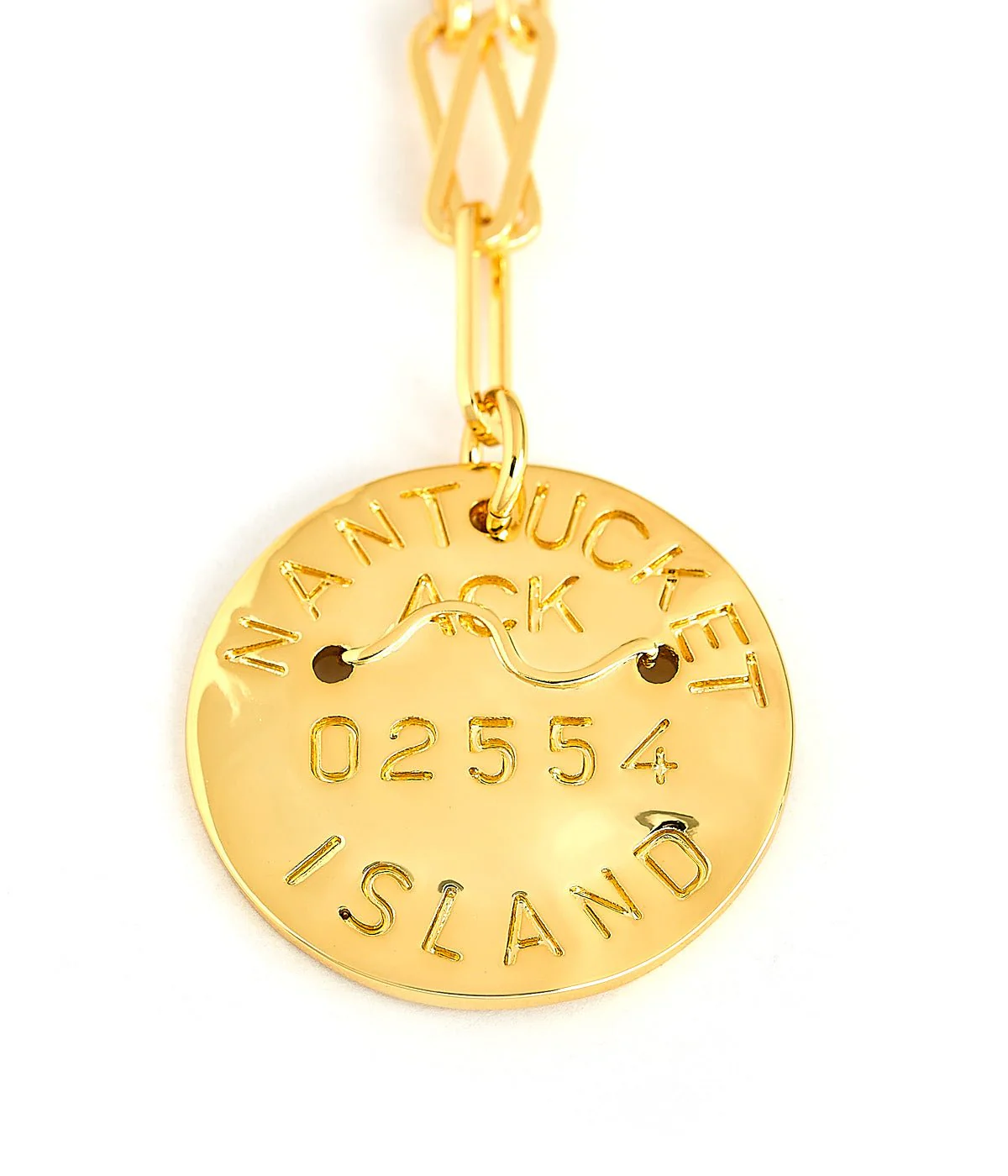 Beach Tag Charm Necklace – 18k Gold Plated - Image 60