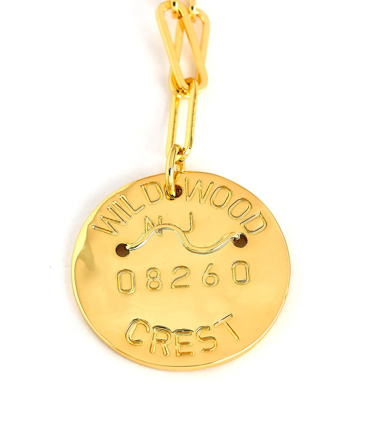 Beach Tag Charm Necklace – 18k Gold Plated - Image 61