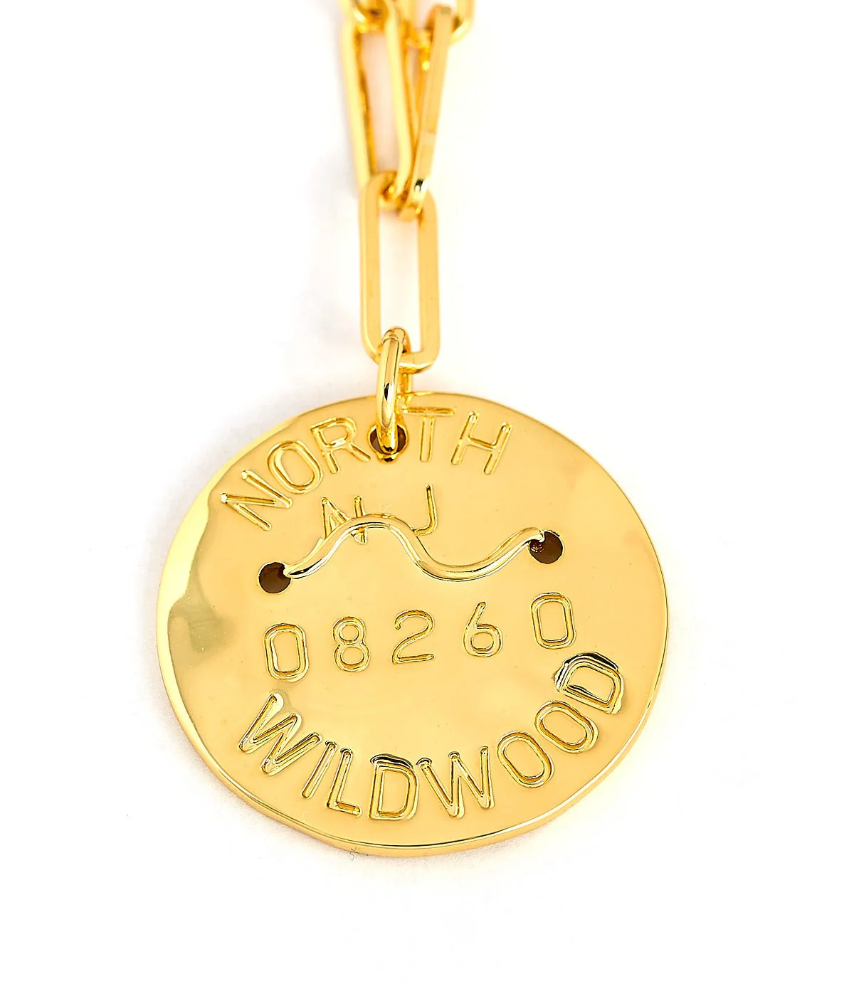 Beach Tag Charm Necklace – 18k Gold Plated - Image 62