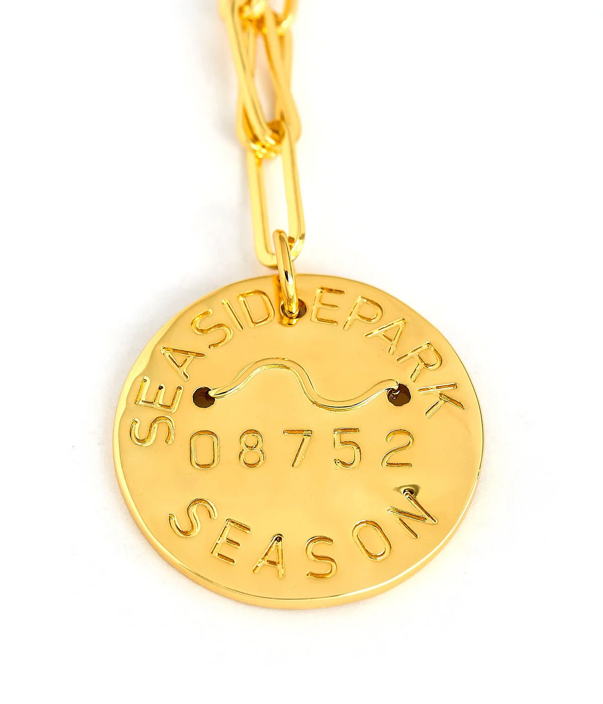 Beach Tag Charm Necklace – 18k Gold Plated - Image 63