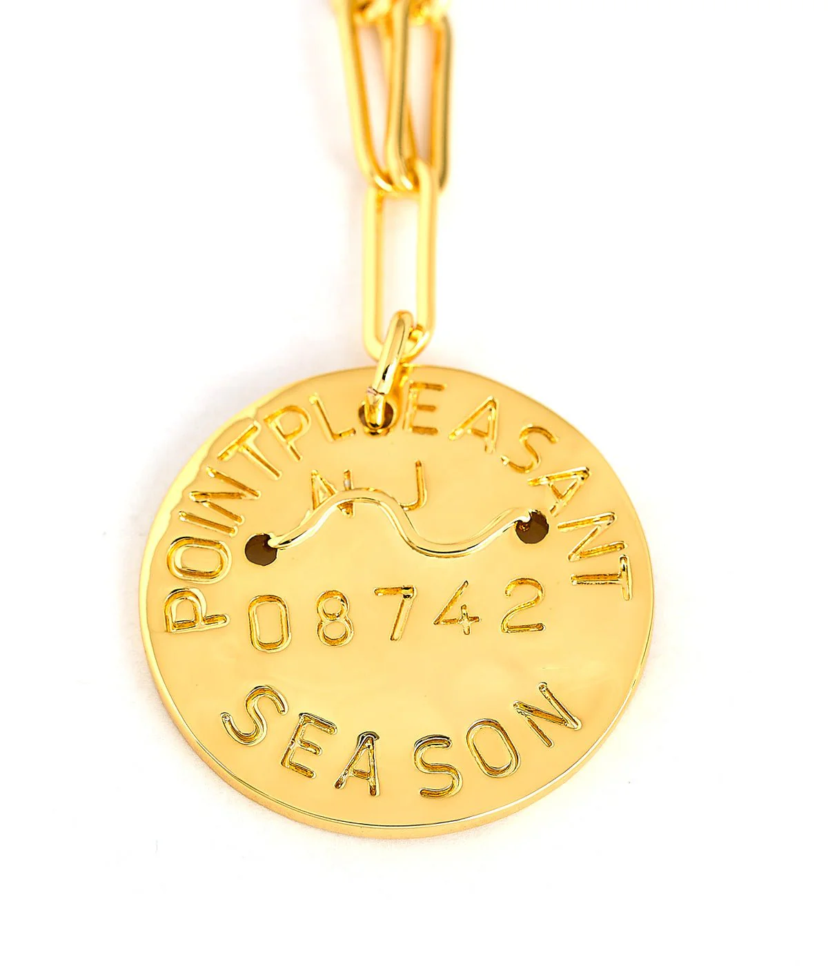 Beach Tag Charm Necklace – 18k Gold Plated - Image 65