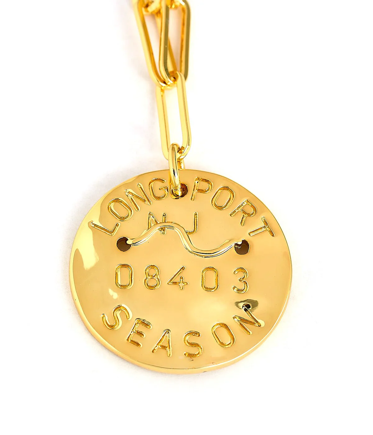 Beach Tag Charm Necklace – 18k Gold Plated - Image 66