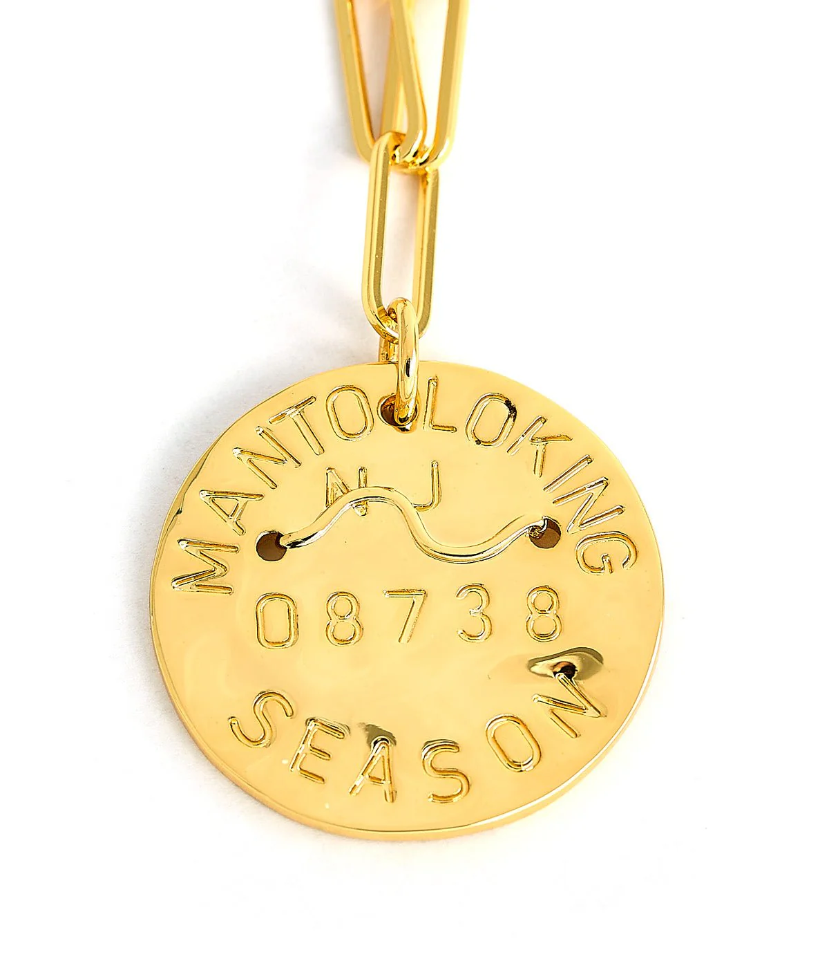 Beach Tag Charm Necklace – 18k Gold Plated - Image 68