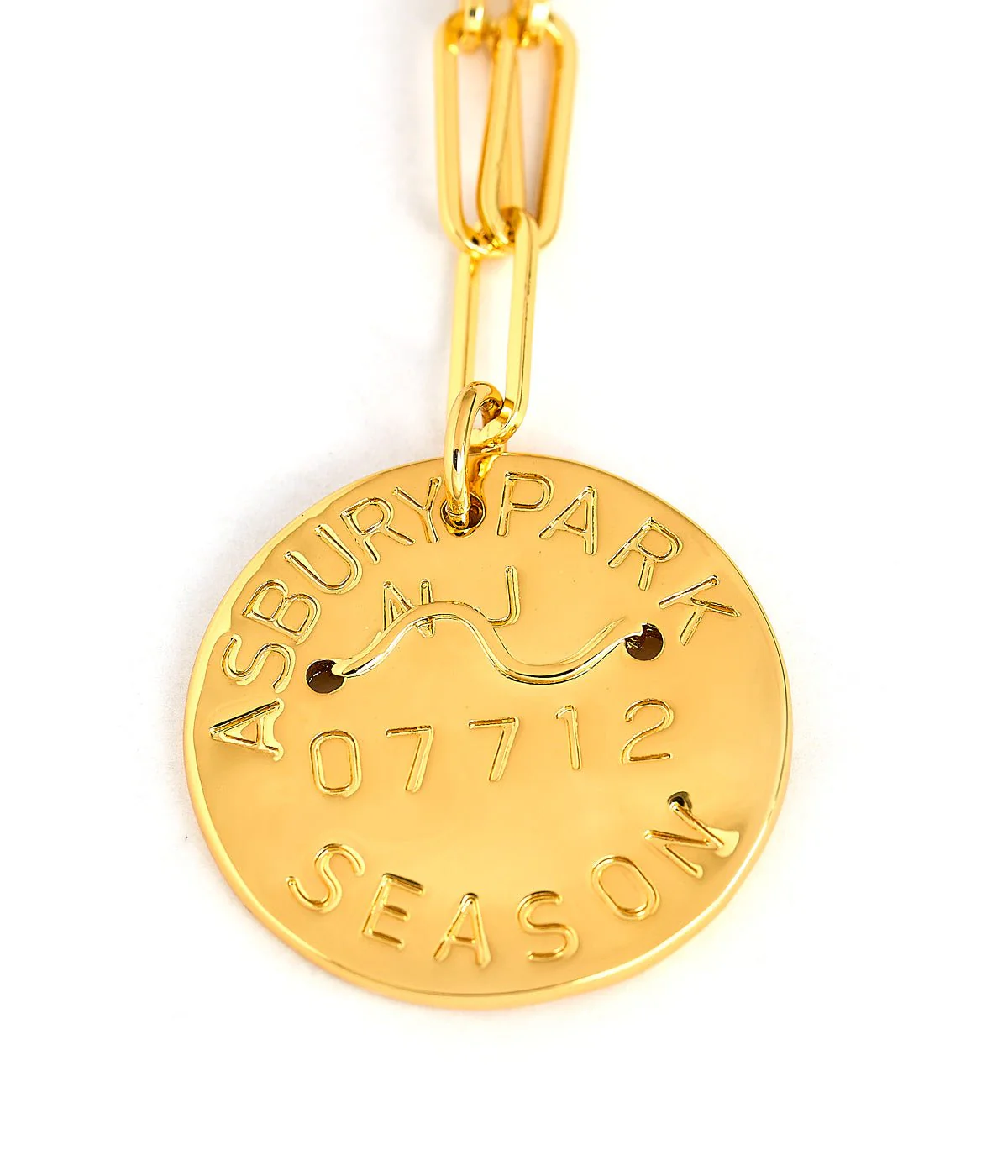 Beach Tag Charm Necklace – 18k Gold Plated - Image 71