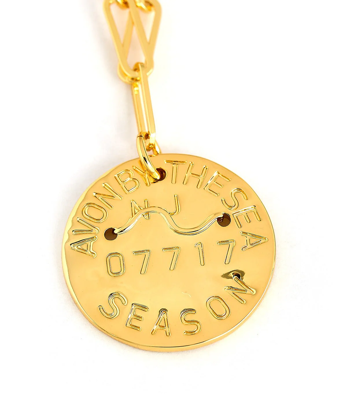 Beach Tag Charm Necklace – 18k Gold Plated - Image 72