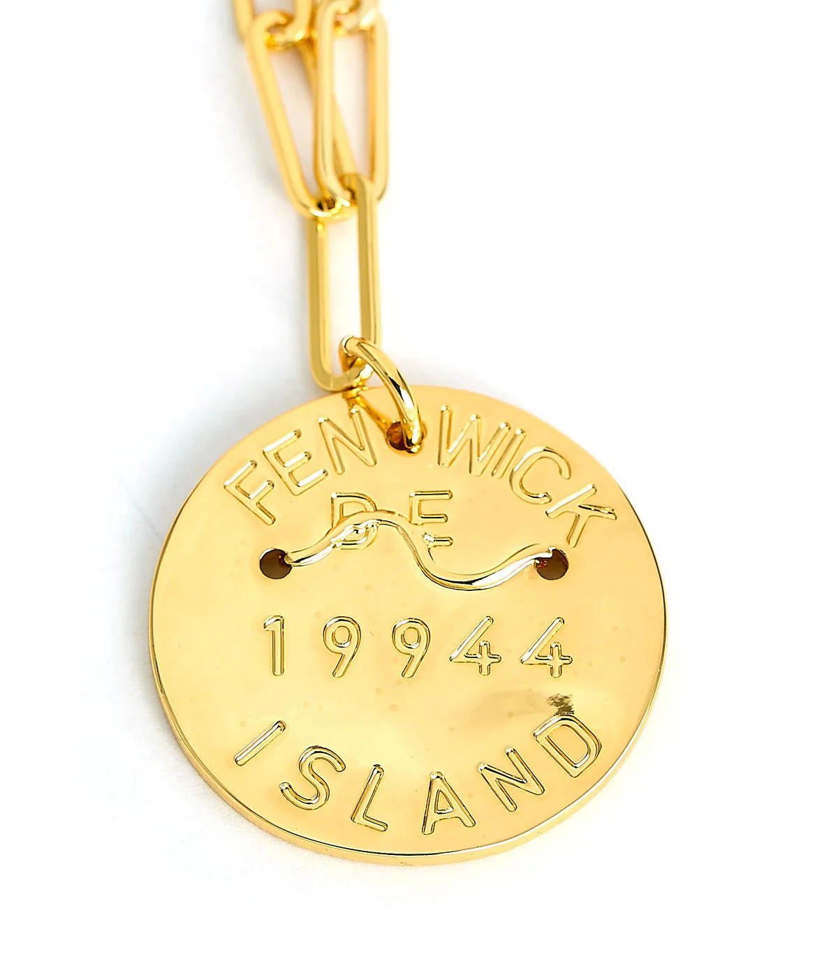 Beach Tag Charm Necklace – 18k Gold Plated - Image 76