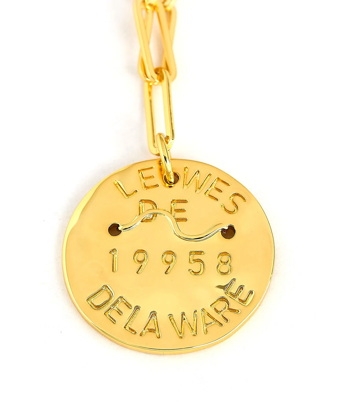 Beach Tag Charm Necklace – 18k Gold Plated - Image 77