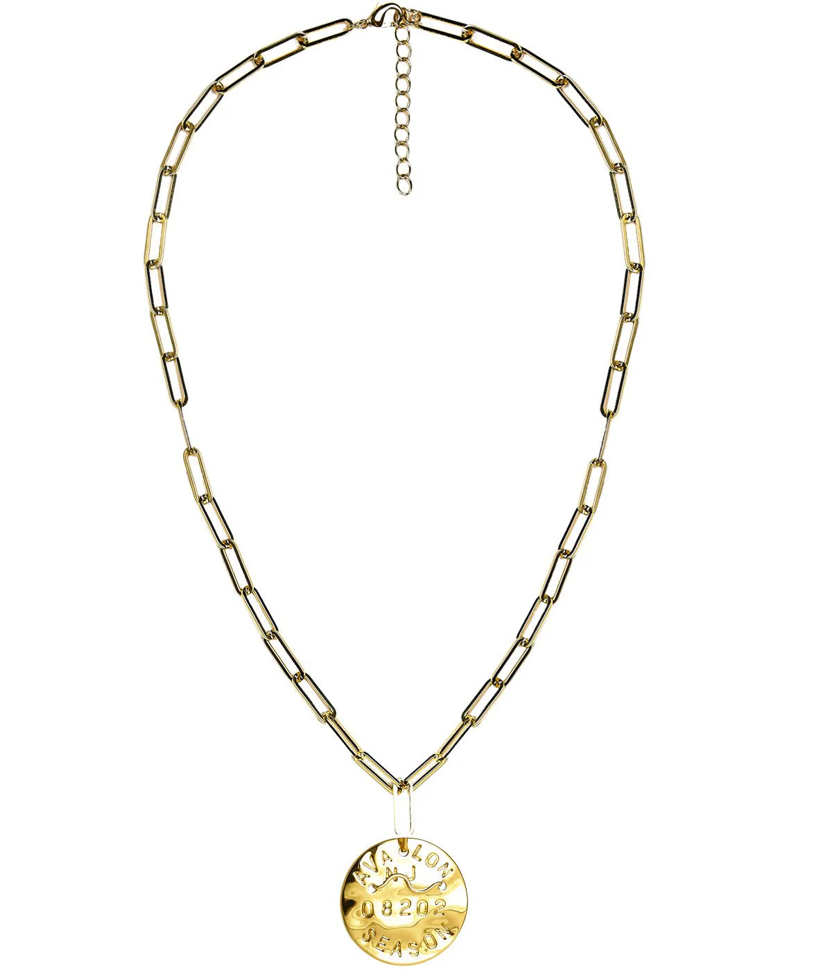 Beach Tag Charm Necklace – 18k Gold Plated - Image 8