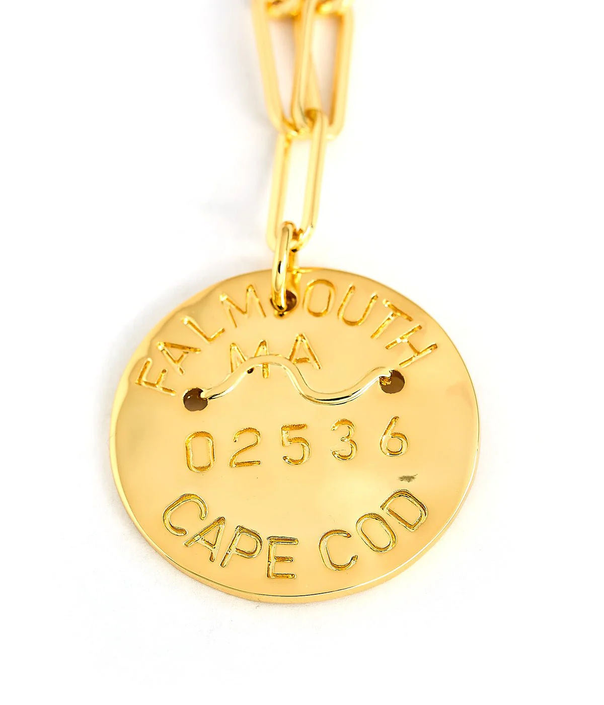 Beach Tag Charm Necklace – 18k Gold Plated - Image 80