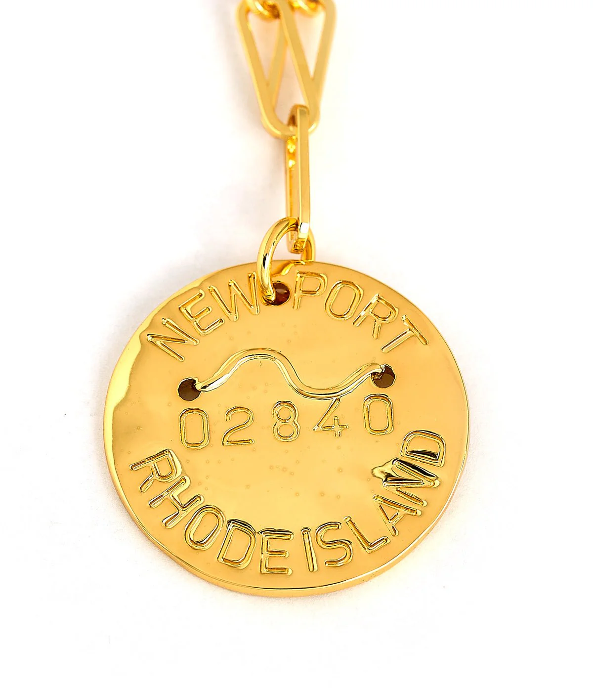 Beach Tag Charm Necklace – 18k Gold Plated - Image 82