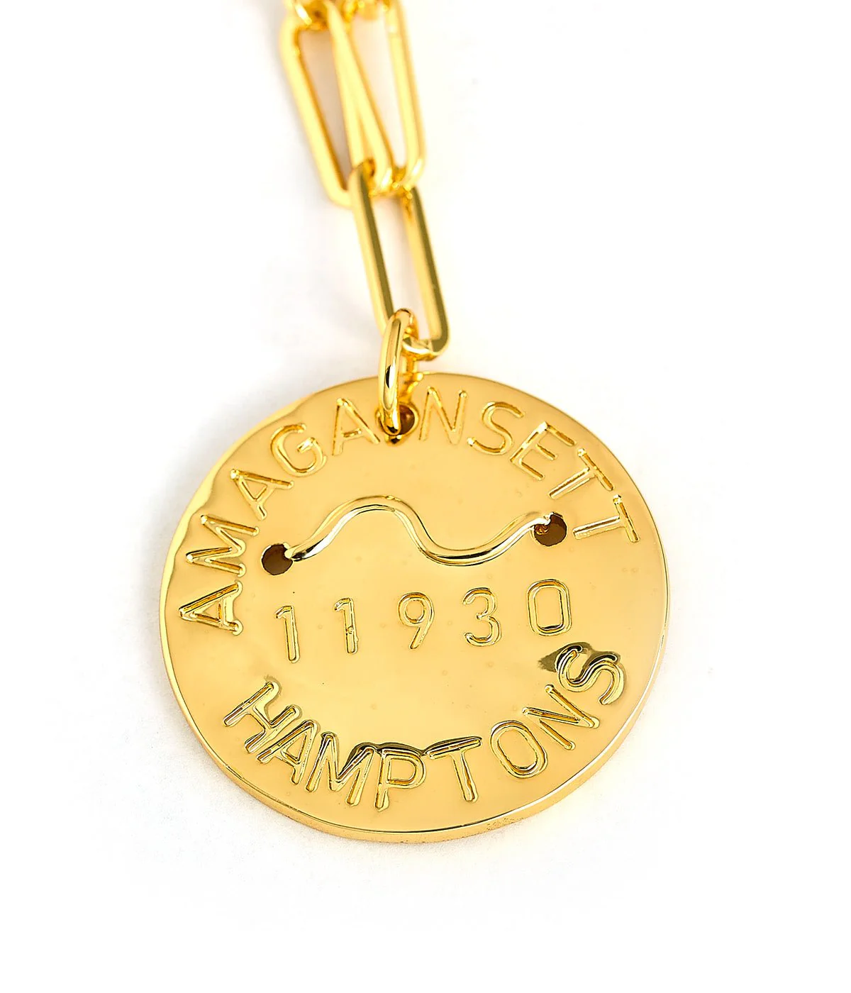 Beach Tag Charm Necklace – 18k Gold Plated - Image 84