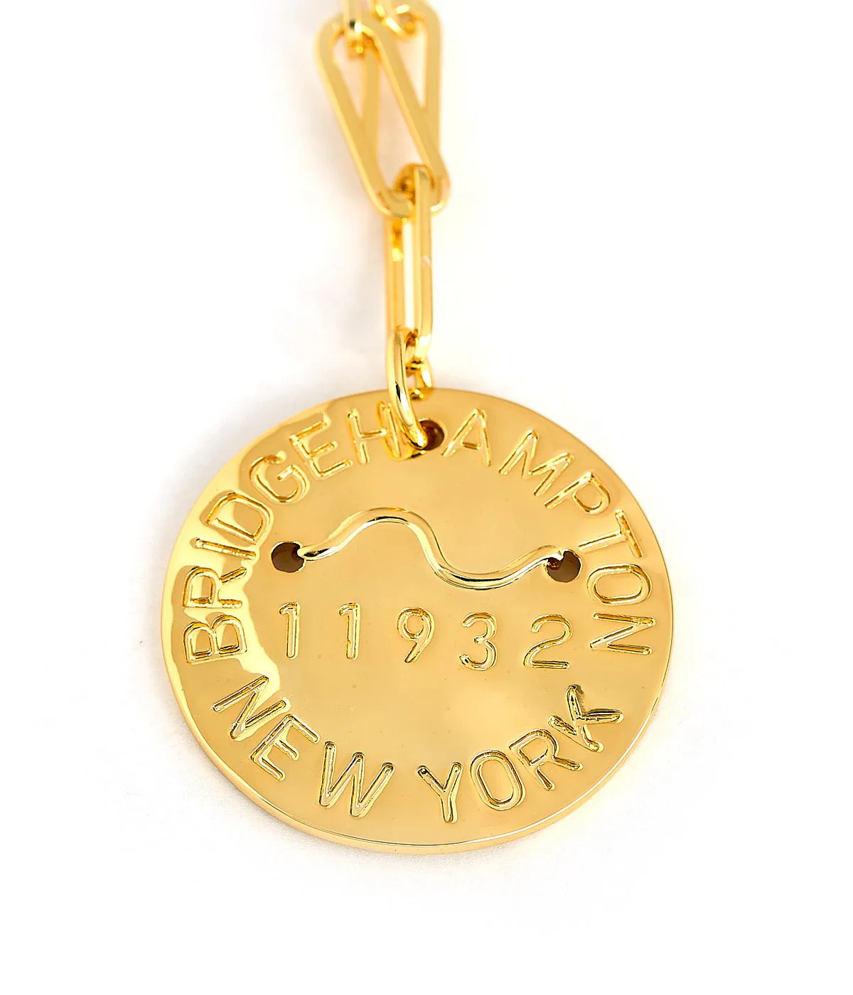Beach Tag Charm Necklace – 18k Gold Plated - Image 86