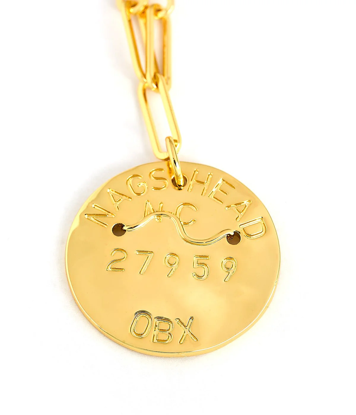 Beach Tag Charm Necklace – 18k Gold Plated - Image 87
