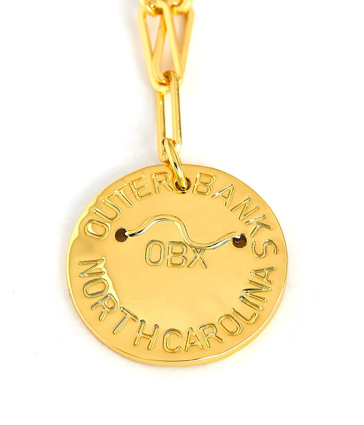 Beach Tag Charm Necklace – 18k Gold Plated - Image 88