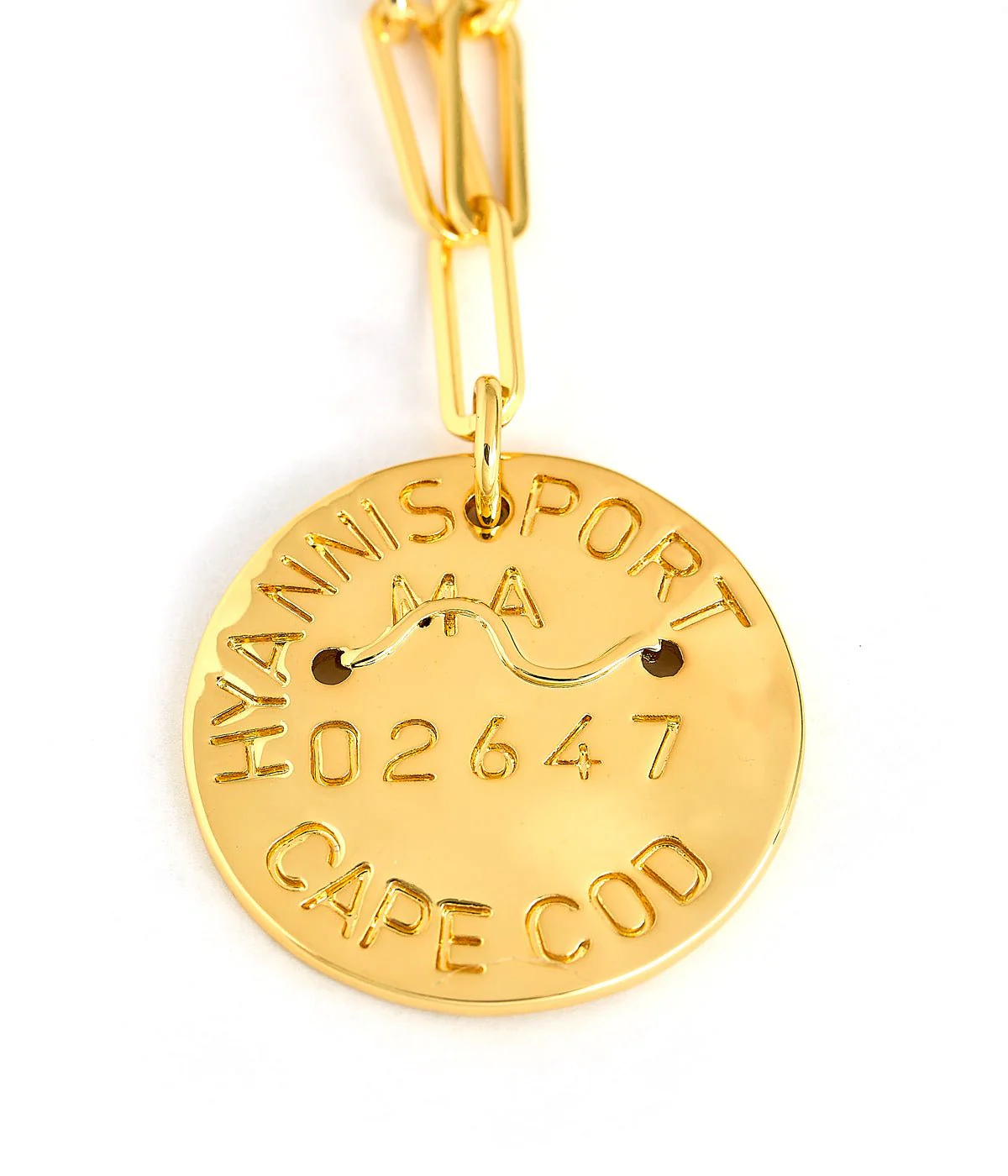 Beach Tag Charm Necklace – 18k Gold Plated - Image 89