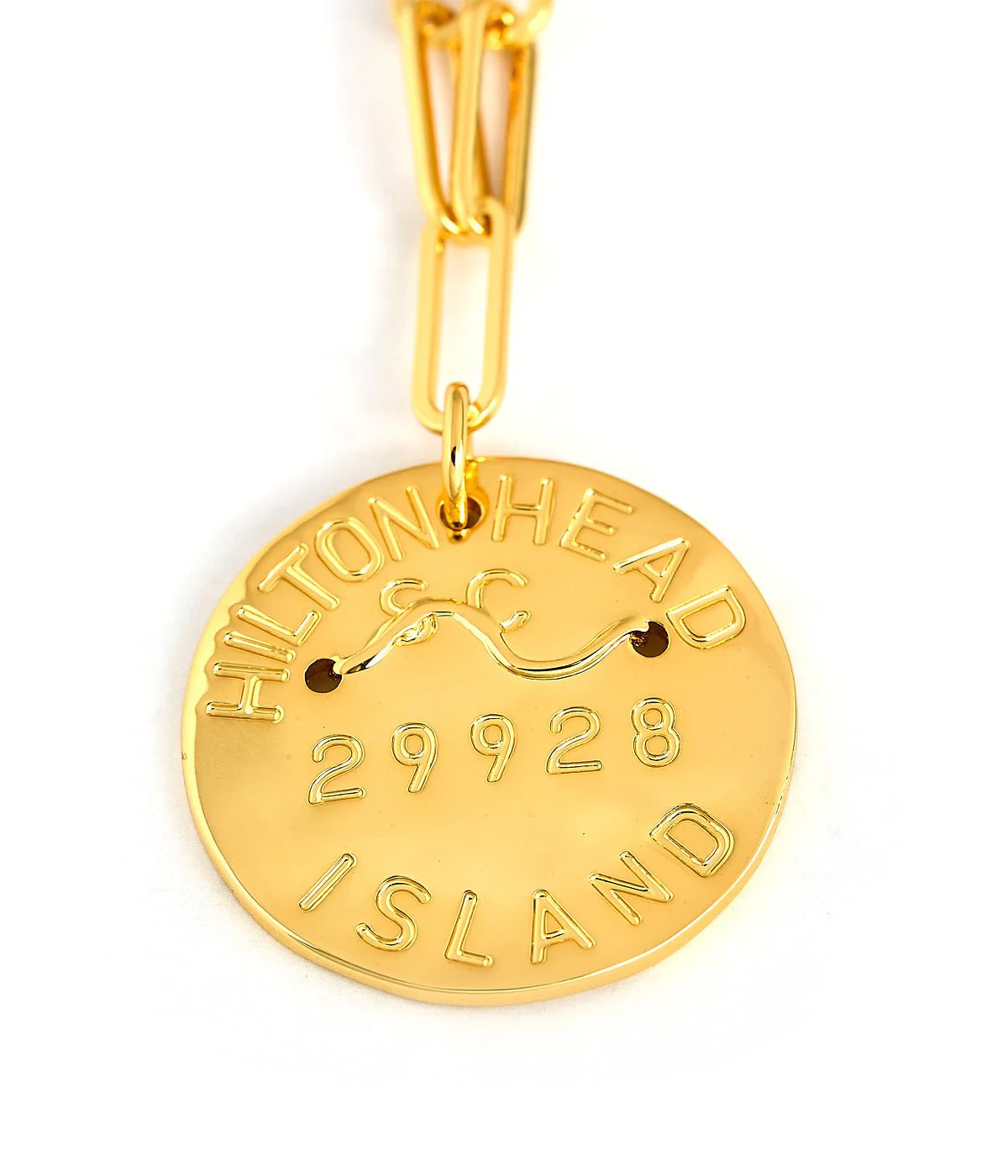 Beach Tag Charm Necklace – 18k Gold Plated - Image 91