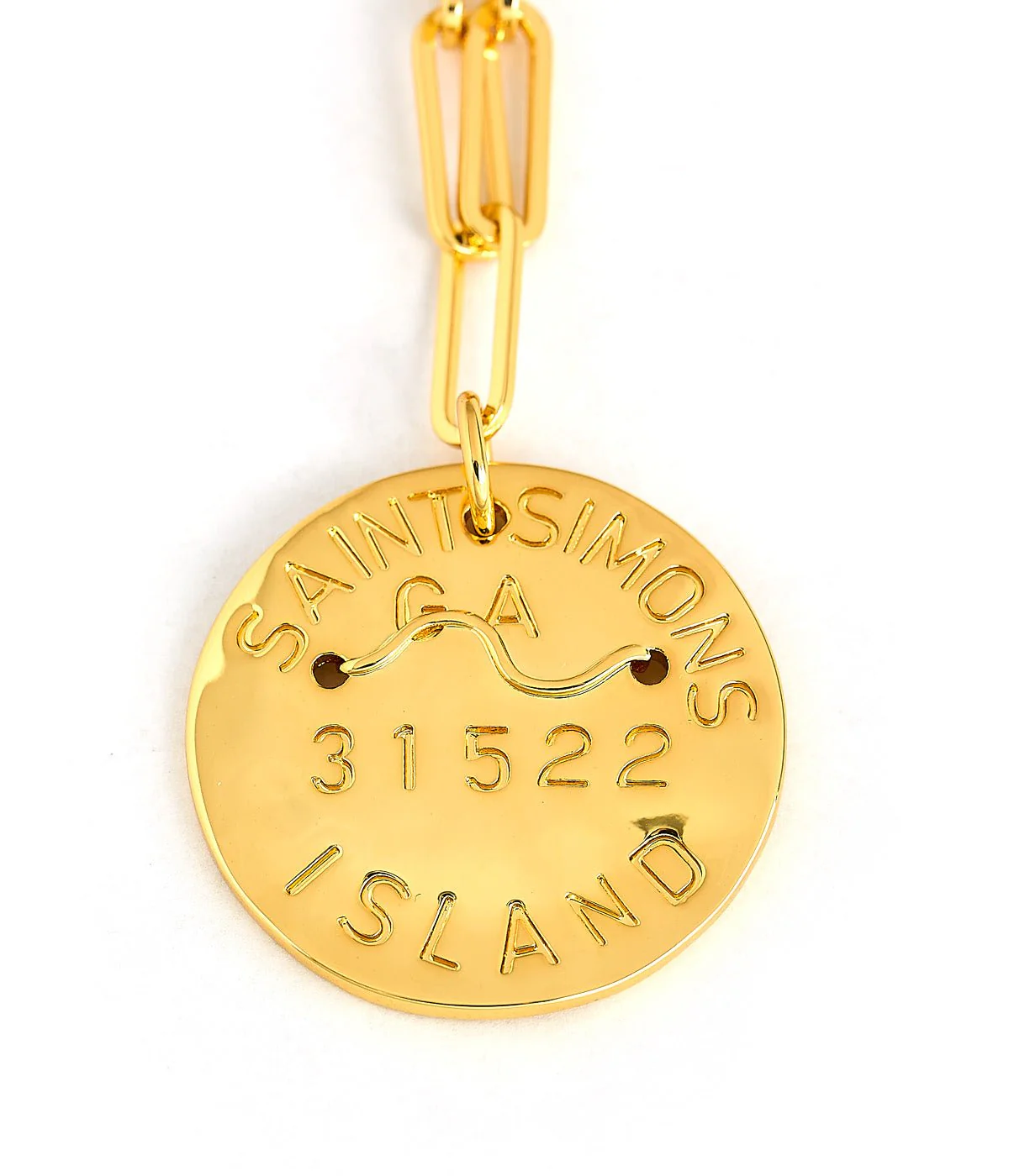 Beach Tag Charm Necklace – 18k Gold Plated - Image 96