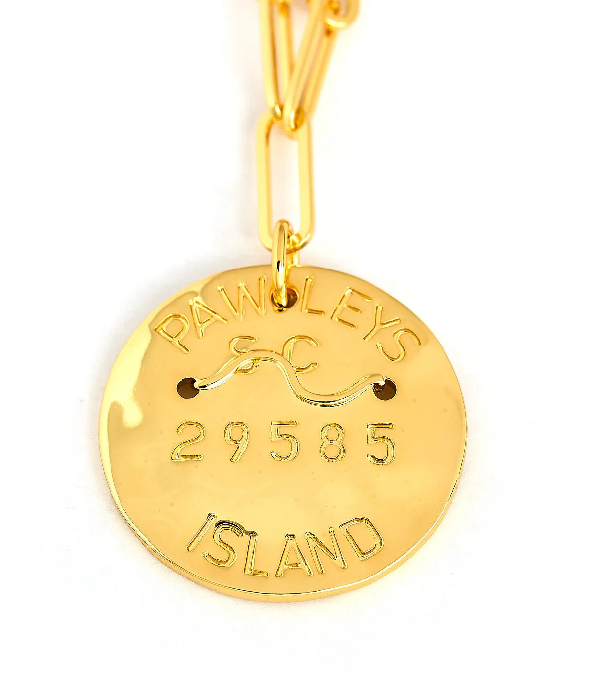Beach Tag Charm Necklace – 18k Gold Plated - Image 97
