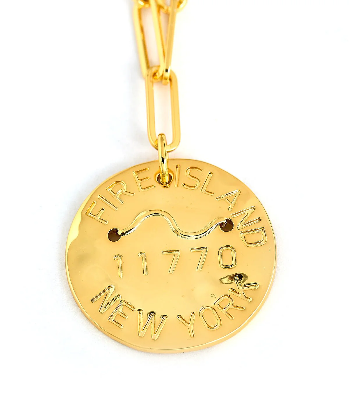 Beach Tag Charm Necklace – 18k Gold Plated - Image 98