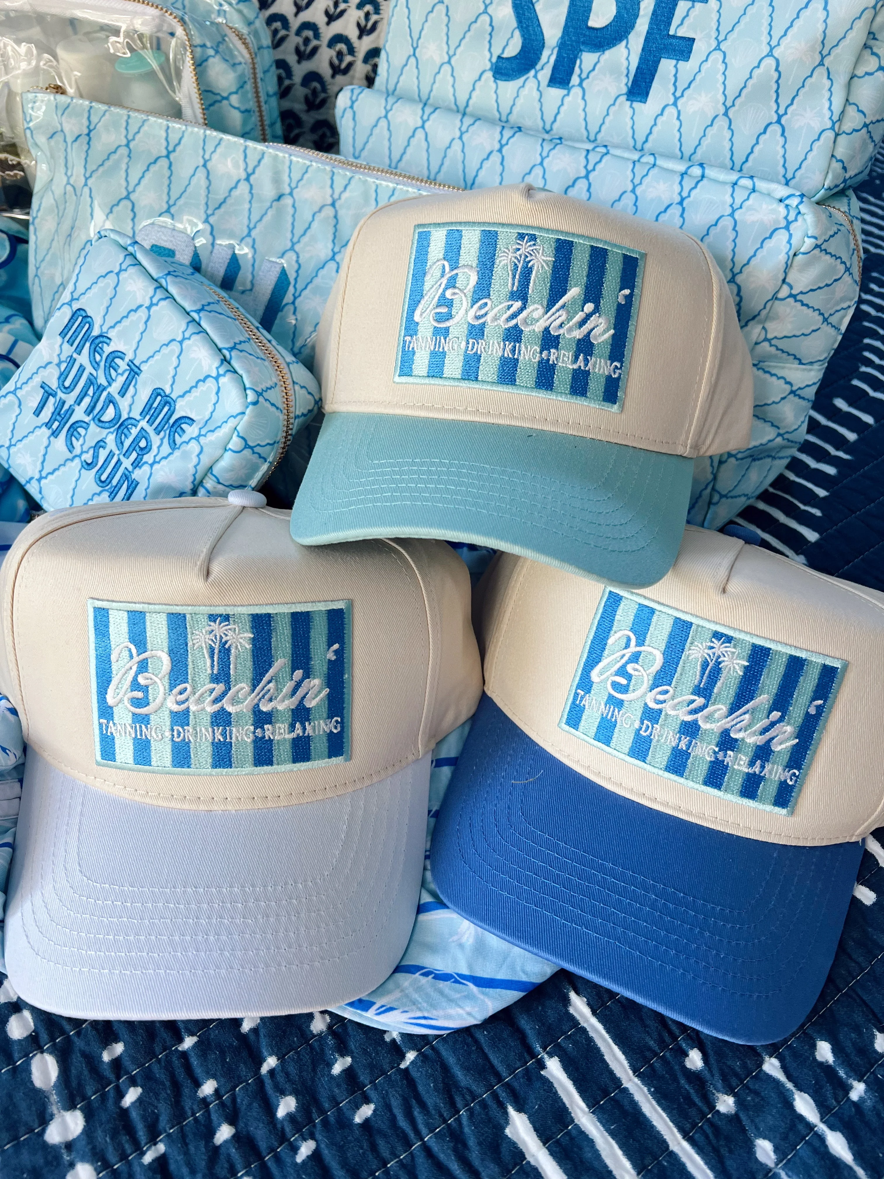 Beachin' - Vintage Trucker Hat - Image 6