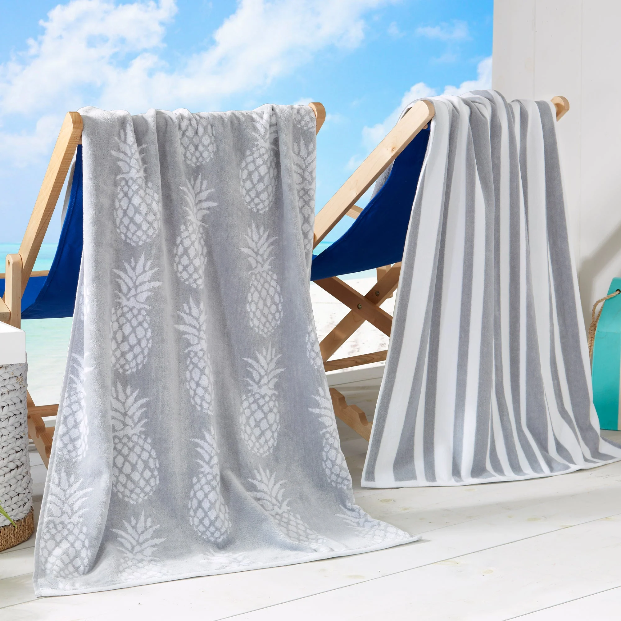 Cotton Velour Beach Towel - Maui Collection - Image 31