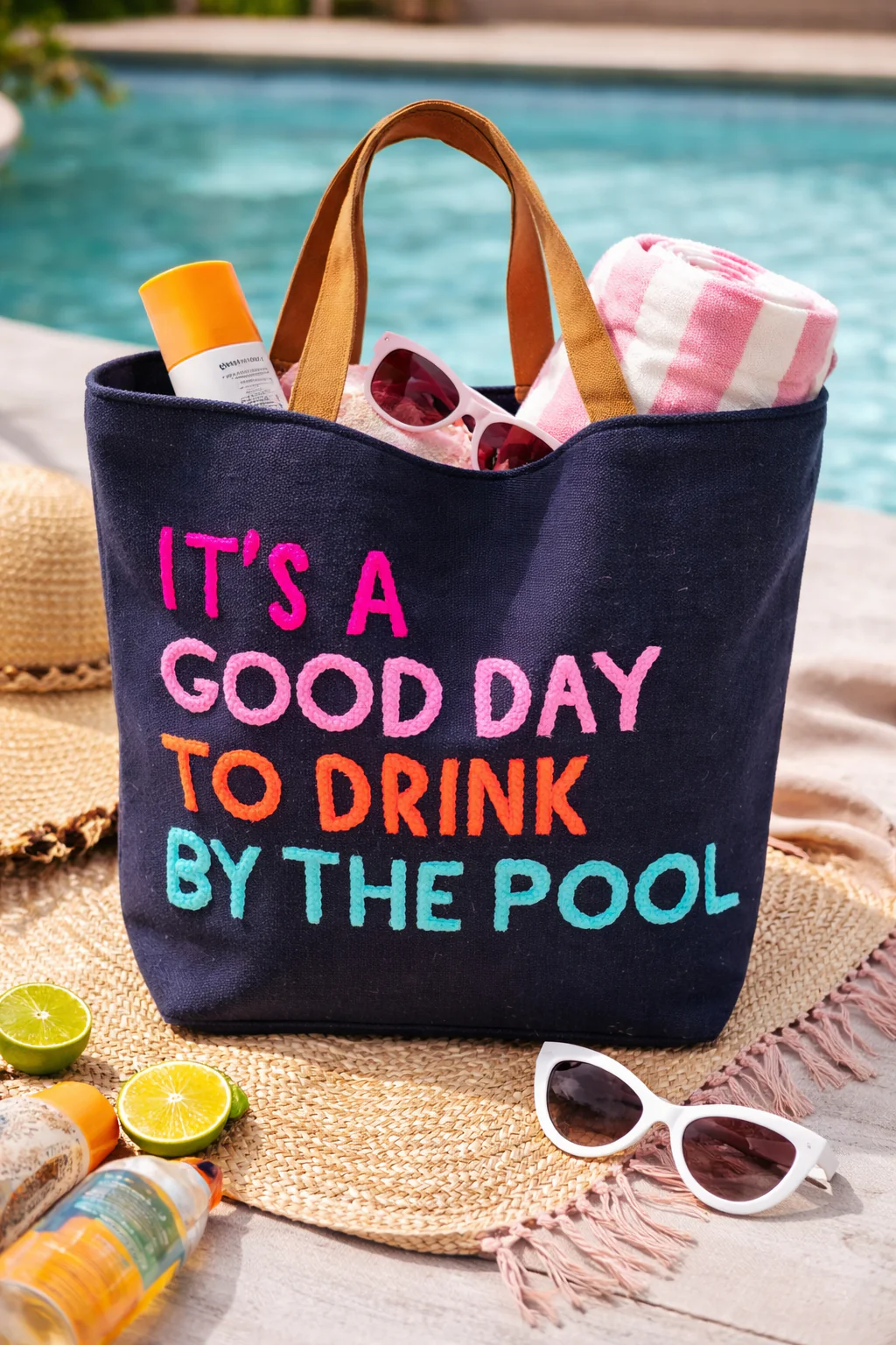 Navy Poolside Bliss Tote - Image 9